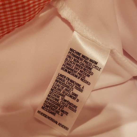 IZOD Red Gingham Plaid Skort Golf Skirt sz 10 - Picture 8 of 9